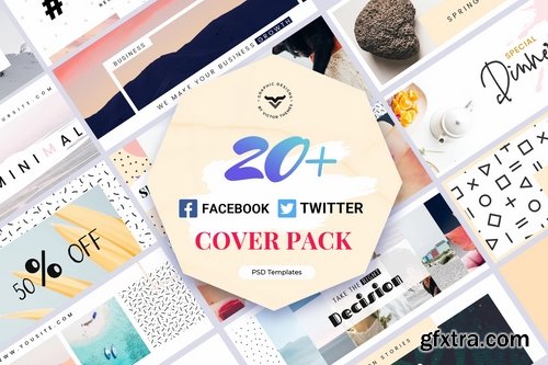 Facebook & Twitter Cover Template