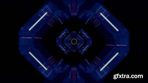 VideoHive Neon Star Tunnel 4K 23721300