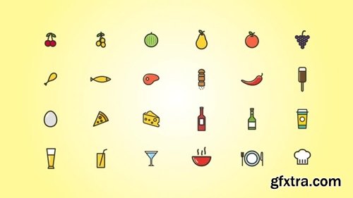 MotionArray Food Icons Pack 221814