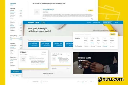 KAREEER - Job Vacancy Website XD Template