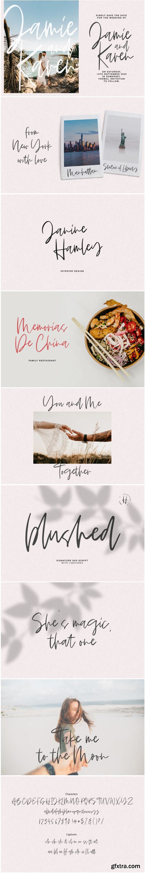 Blushed Script Font