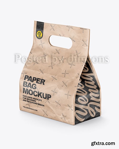 Food Kraft Bag Mockup 42572