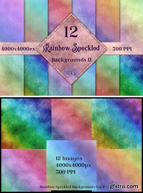 Rainbow Speckled Backgrounds Vol 2