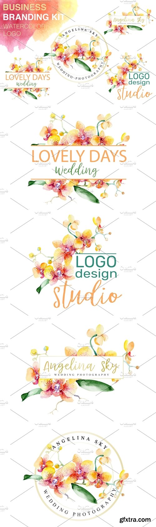 CM - LOGO with beautiful orchids 3736458