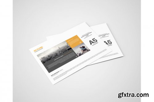 A5 Landscape Flyer Mockup