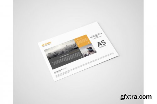 A5 Landscape Flyer Mockup