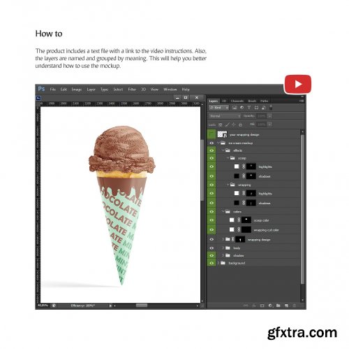 CreativeMarket - Ice Cream Cone Mockup 3656188