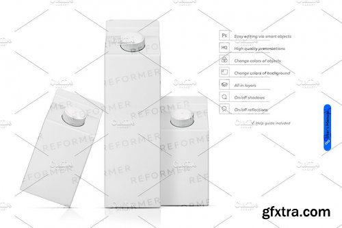 CreativeMarket - Poster Mockup Tetra Pak Black 2358397