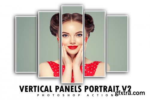 Vertical Panels Portrait V2 Photoshop Action