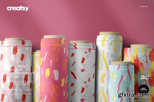 CreativeMarket - Fabric Rolls Mockup 35 FF v 6 3336566