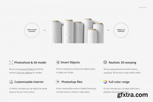 CreativeMarket - Fabric Rolls Mockup 35 FF v 6 3336566