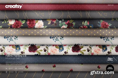 CreativeMarket - Fabric Stack Mockup 23 FF v 6 3306133