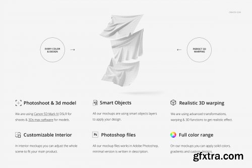 CreativeMarket - Floating Fabrics Mockup 08 FF v 6 3275997