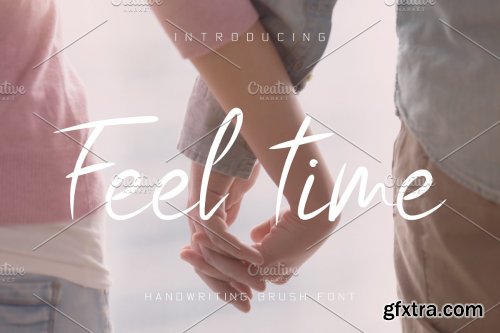 CreativeMarket - Feel Time Brush Font 3661454