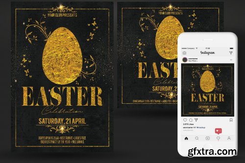 CreativeMarket - Happy Easter Party Flyer 3678455