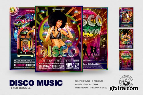 Disco Music Flyer Bundle V1