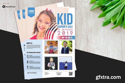 CreativeMarket - Kid Fashion and Sale Flyer vol.1 3684140