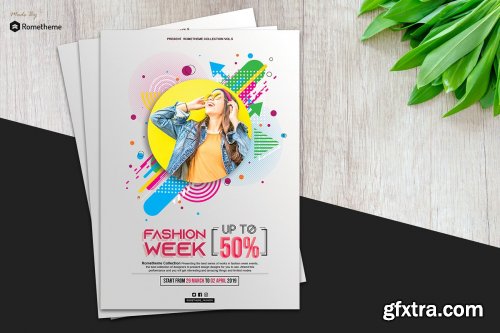 CreativeMarket - Fashion Modern Flyer vol. 05 3684126