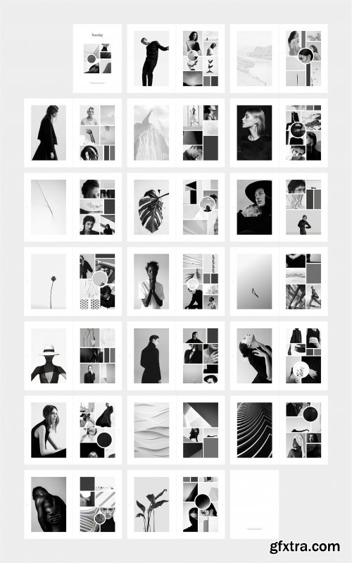 CreativeMarket - SUNDAY Moodboard Magazine 3688183