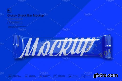 CreativeMarket - Glossy Snack Bar Mockup 3646485