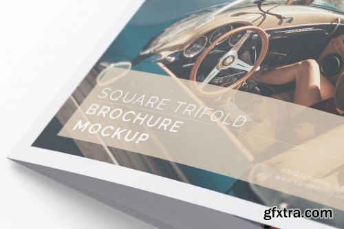 CreativeMarket - Square Trifold Brochure Mockup 01 3414130