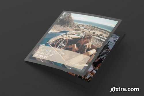 CreativeMarket - Square Trifold Brochure Mockup 01 3414130