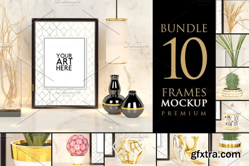 CreativeMarket - Bundle 10 frames - Mockup Premium 3698793