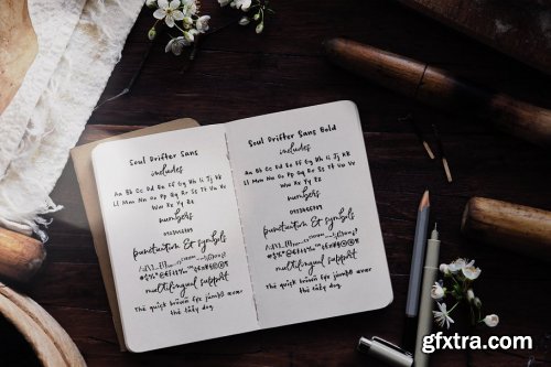 CreativeMarket - Soul Drifter handwritten font family 3698972