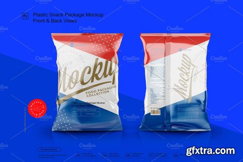 CreativeMarket - Plastic Snack Package Mockup F&B 3680226