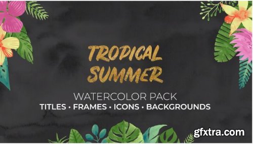 Tropical Summer. Watercolor Pack 214853