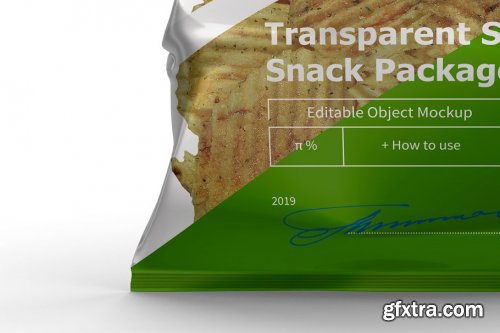 CreativeMarket - Transparent Snack Package Mockup 3672985