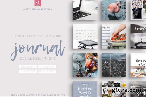 CreativeMarket - Journal Social Media template pack 2588011