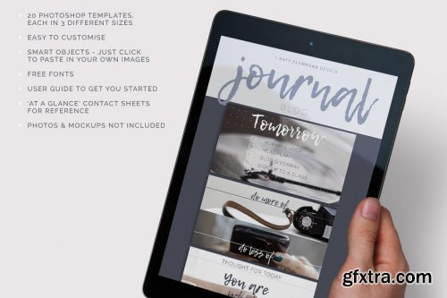 CreativeMarket - Journal Social Media template pack 2588011