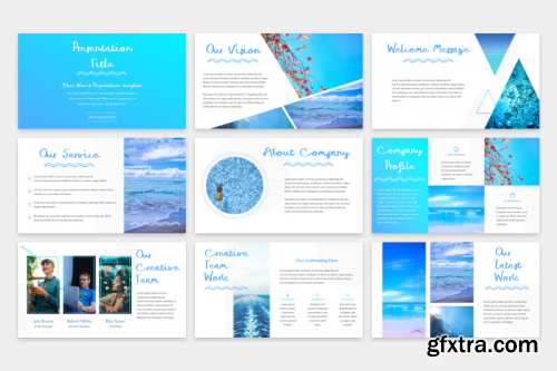 Blue Waves - PowerPoint Template