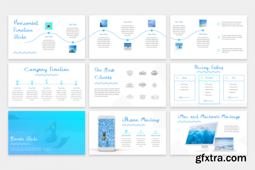 Blue Waves - PowerPoint Template