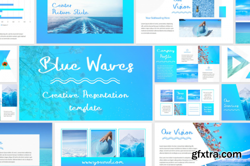 Blue Waves - PowerPoint Template