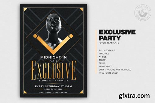 CreativeMarket - Exclusive Party Flyer Template 3713102