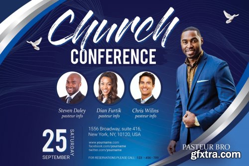 CreativeMarket - Church Conference Flyer 3717488