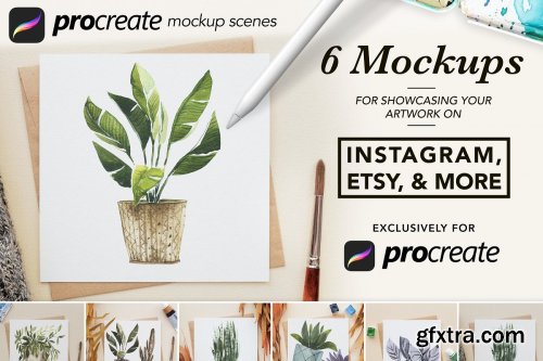 CreativeMarket - 6 Procreate Artwork Mockups 3717842