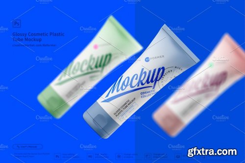 CreativeMarket - Cosmetic Plastic Tube Mockup Poster 3306052