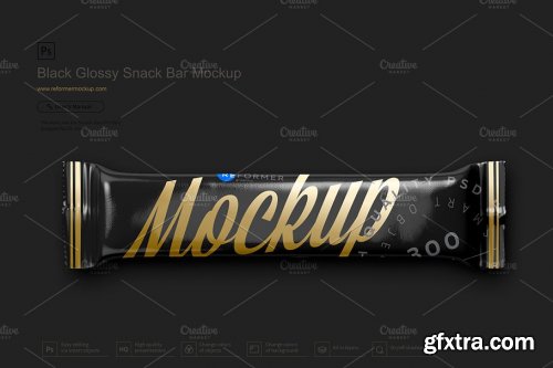 CreativeMarket - Six Snack Bar Mockup Bundle 3651338