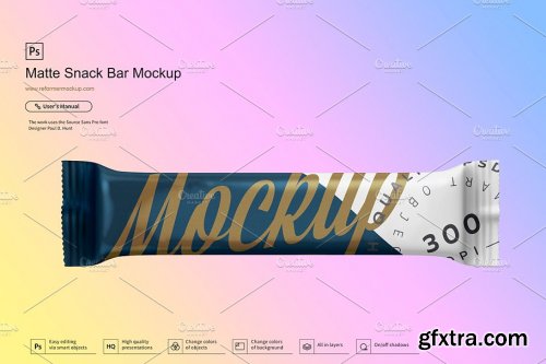 CreativeMarket - Six Snack Bar Mockup Bundle 3651338