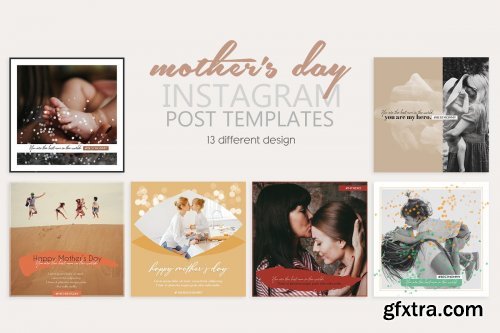 CreativeMarket - Mother's Day Instagram Templates 3698983