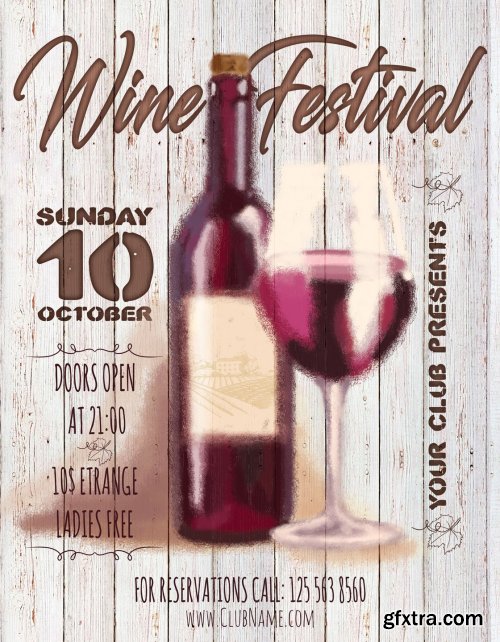 CreativeMarket - Wine Festival Flyer 3722832