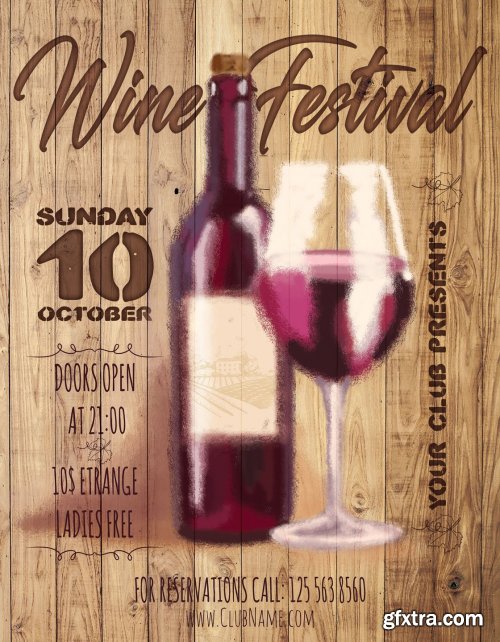 CreativeMarket - Wine Festival Flyer 3722832