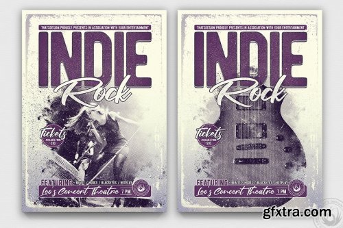 CreativeMarket - Indie Rock Flyer Template V3 3722062