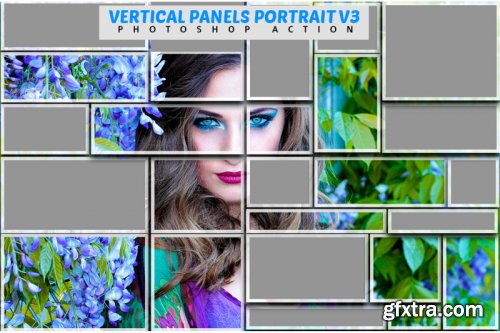 Vertical Panels Portrait V3 Photoshop Action