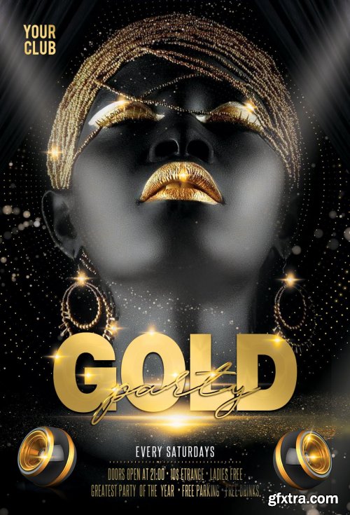 CreativeMarket - Gold Flyer 3725643