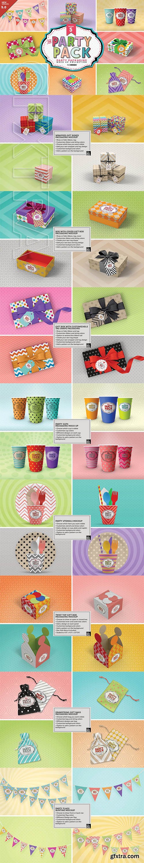 CreativeMarket - Vol.5 Party Packaging MockUps 3733897