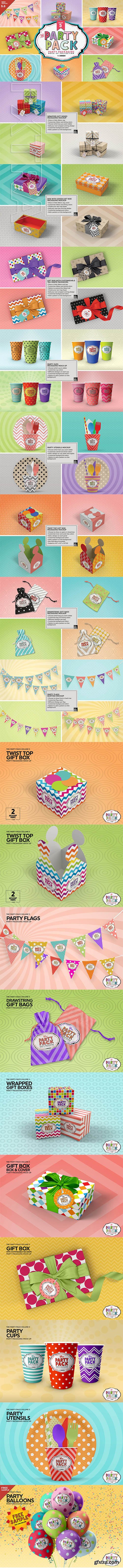Download Creativemarket Vol 5 Party Packaging Mockups 3733897 Gfxtra Yellowimages Mockups